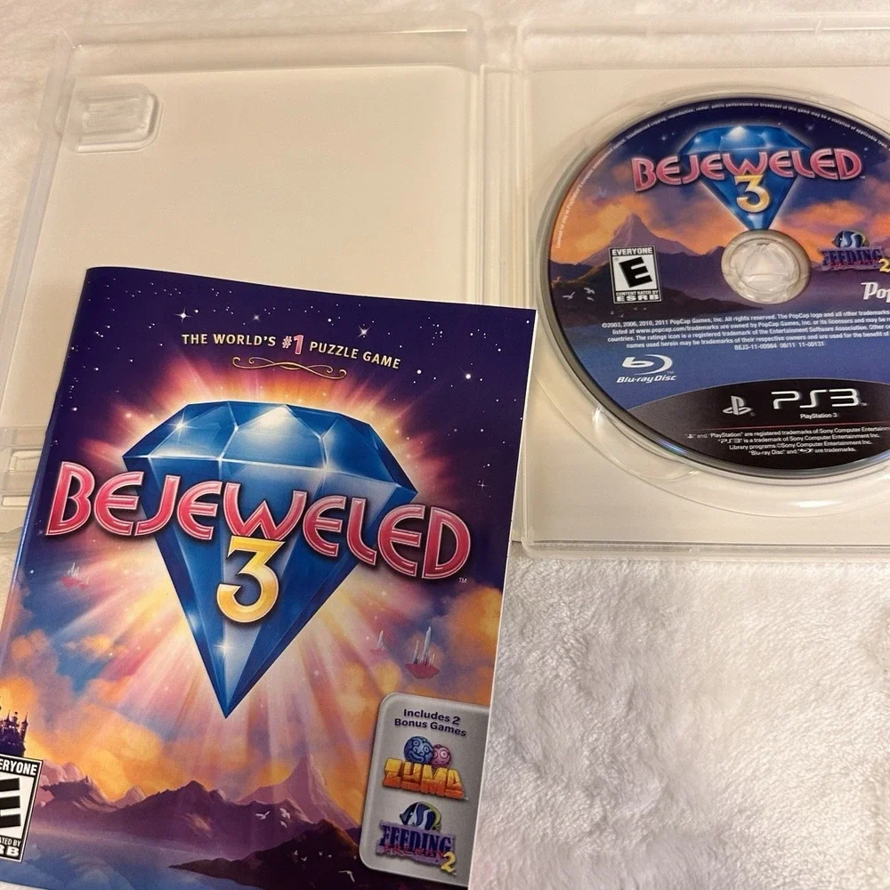 BEJEWELED 3 PS3 PlayStation 3 Game with Box